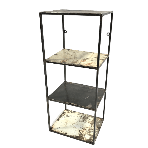 Regal "Oussentara" 4 Fächer | aus recycelten Ölfässern und Altmetall | Upcycling Design