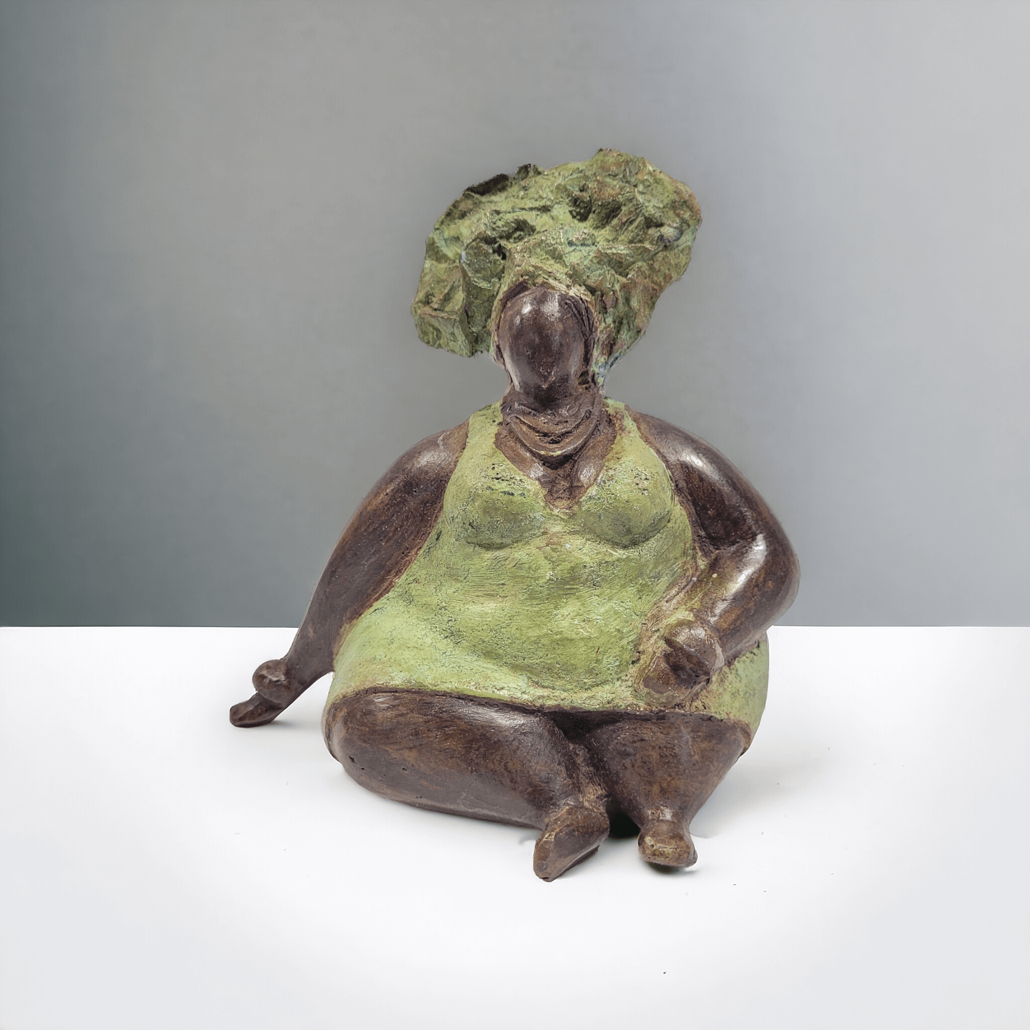 Bronze-Skulptur "Bobaraba Ida" by Hamidou Ouedraogo | 11cm 500g