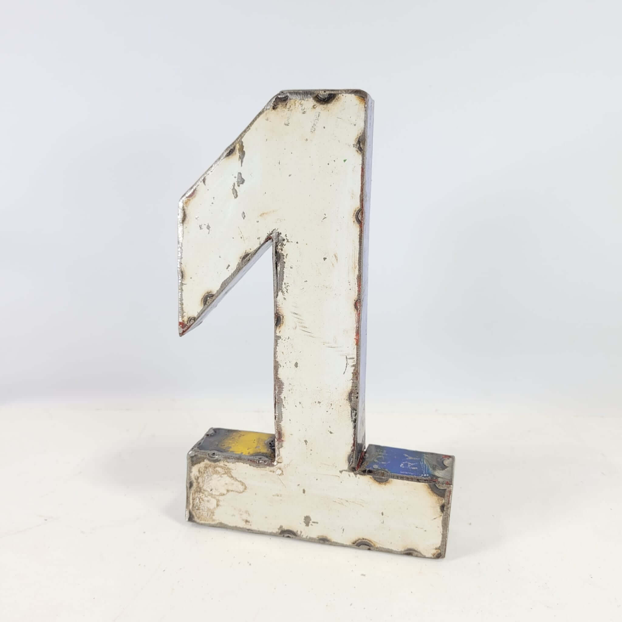 Zahl Ziffer "1" aus recycelten Ölfässern | 22 oder 50 cm | verschiedene Farben