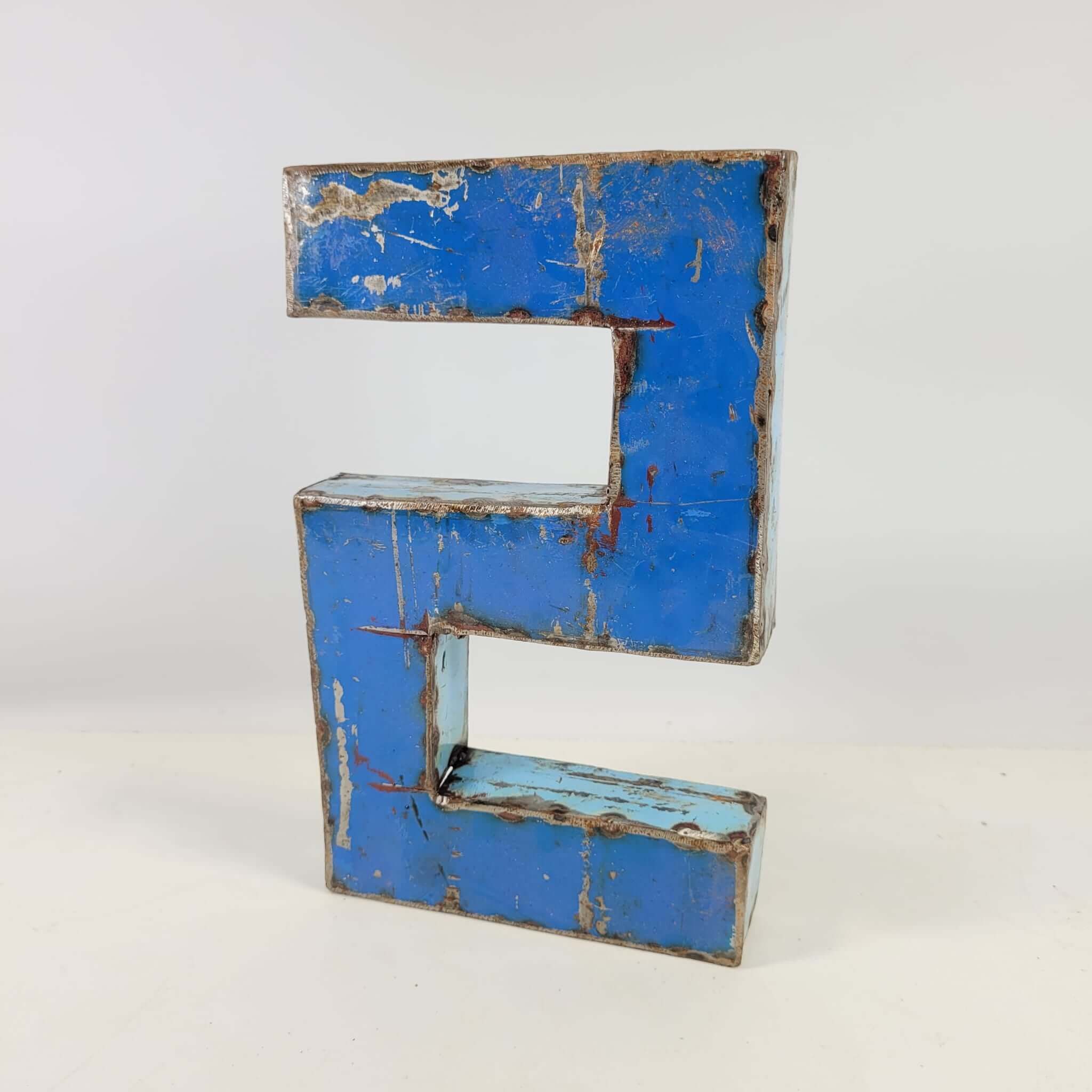 Zahl Ziffer "2" aus recycelten Ölfässern | 22 oder 50 cm | verschiedene Farben