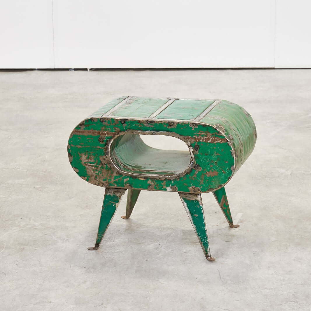 Hocker & Beistelltisch "Post-Oil" Upcycling aus alten Ölfässern | Unikate | verschiedene Farben