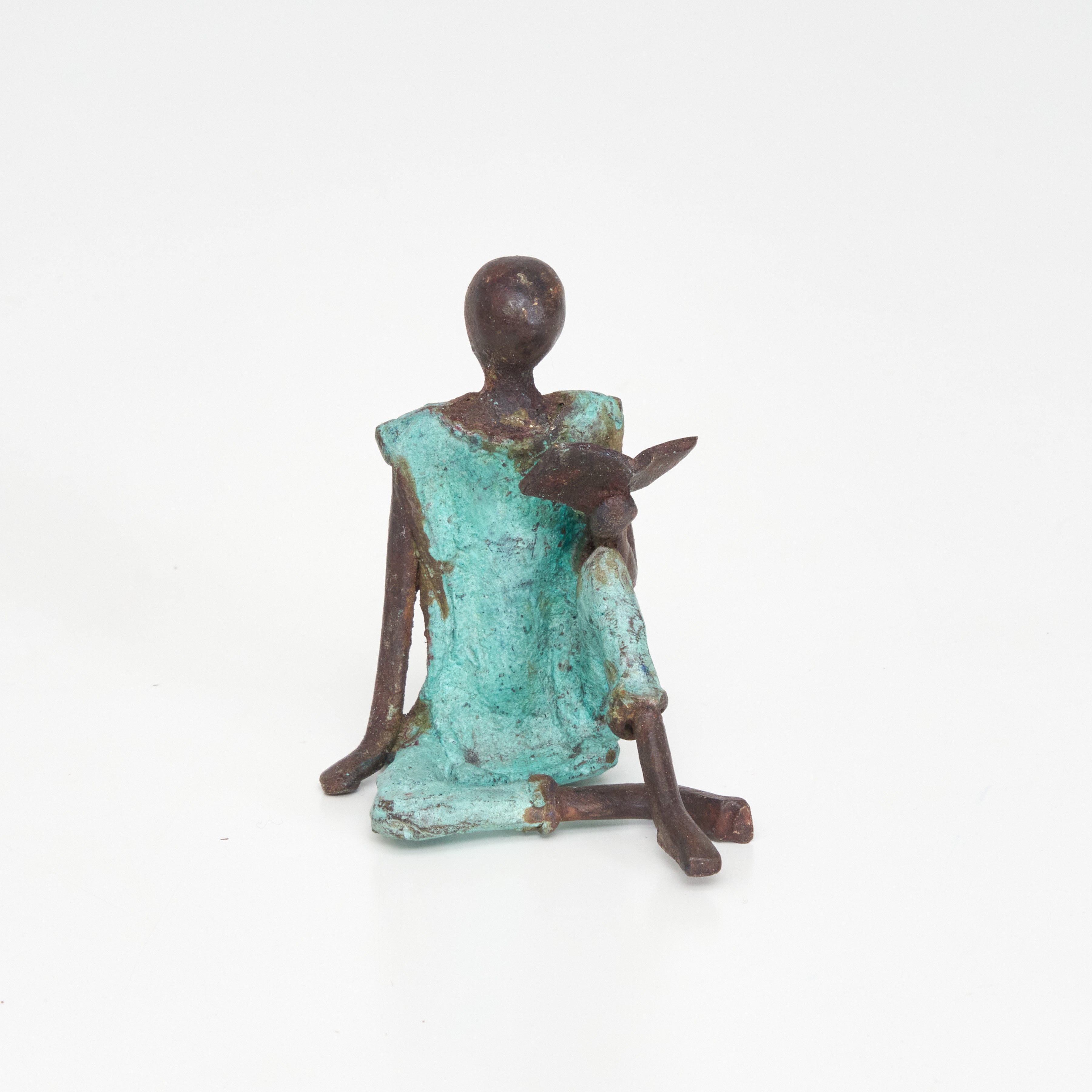 Bronze-Skulptur "L'enfant au livre" by Soré | 8 cm