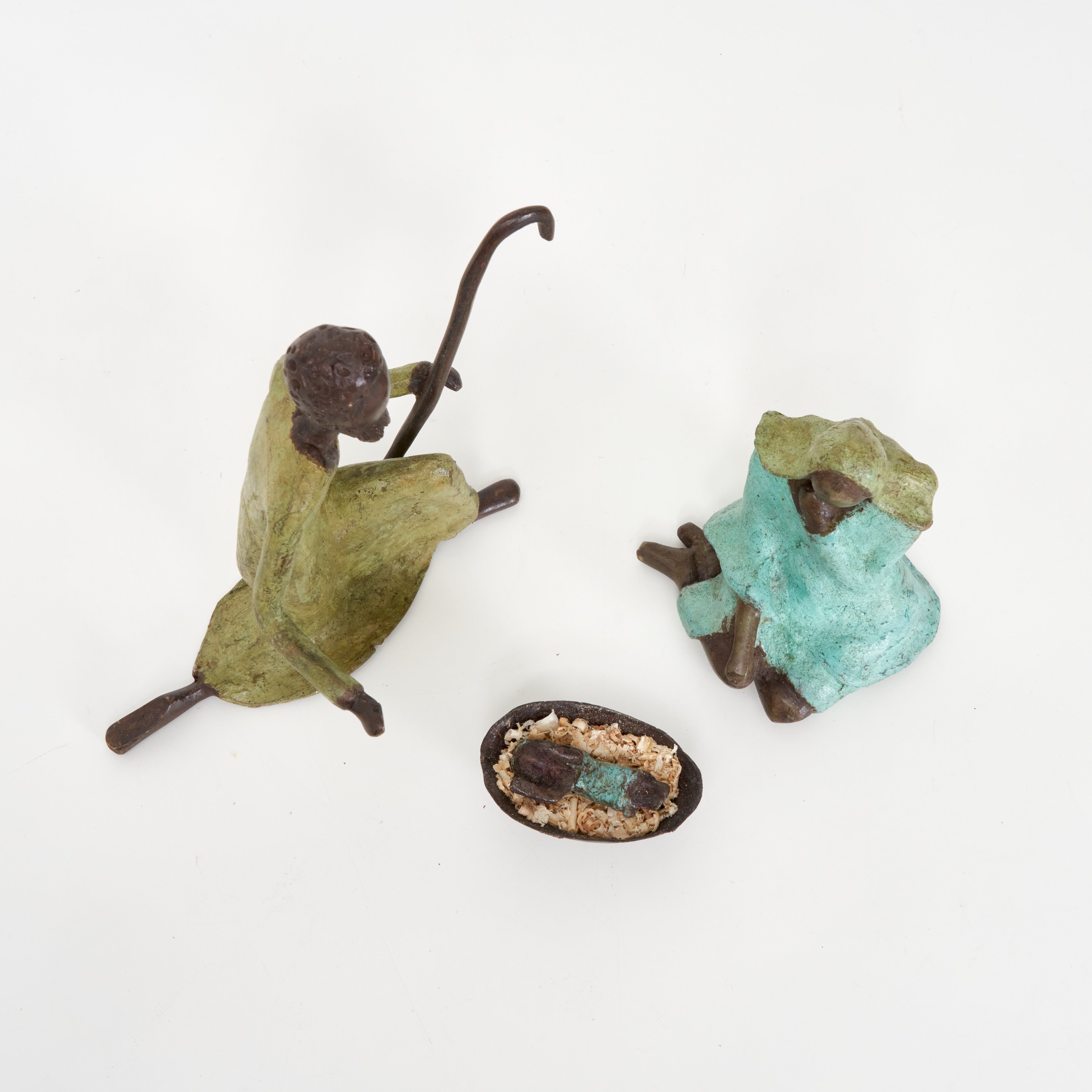 Weihnachtskrippe Heilige Familie aus Bronze (3 Teile) by Hamidou